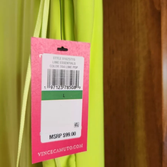 Vince Camuto Lime Green Dress NWT - Picture 2 of 3